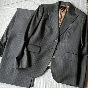 Gray stripe Brooks Brothers wool suit